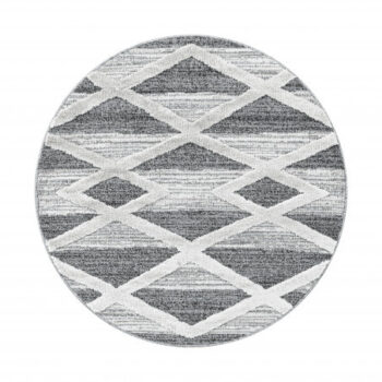 Ayyildiz, Kusový koberec Pisa 4709 Grey kruh, 80x80 (priemer) kruh, šedá, obývacia izba