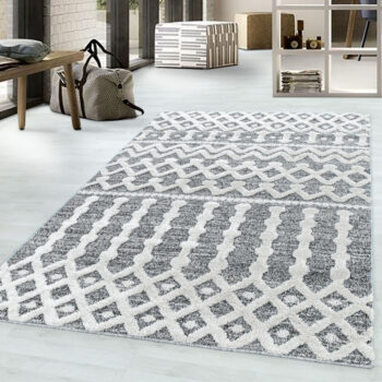 Ayyildiz, Kusový koberec Pisa 4710 Grey, 80x250, šedá, obývacia izba