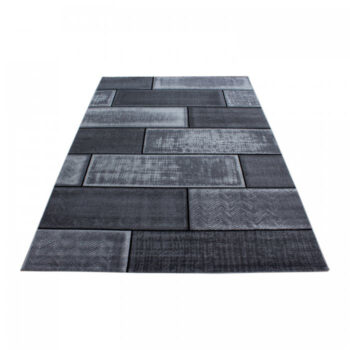 Ayyildiz, Kusový koberec Plus 8007 black, 120x170, šedá, chodba / predsieň
