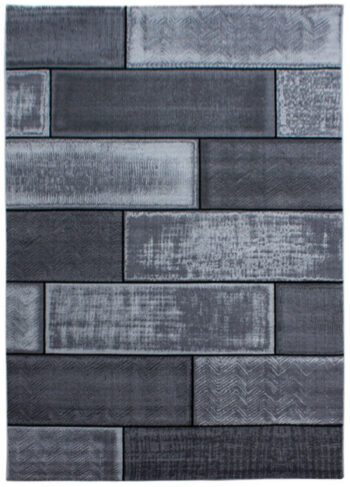 Ayyildiz, Kusový koberec Plus 8007 black, 200x290, šedá, chodba / predsieň