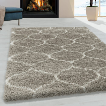 Ayyildiz, Kusový koberec Salsa Shaggy 3201 beige, 240x340, béžová, obývacia izba