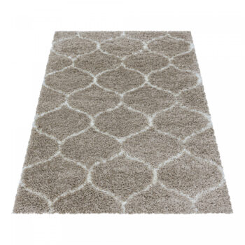 Ayyildiz, Kusový koberec Salsa Shaggy 3201 beige, 80x250, béžová, obývacia izba