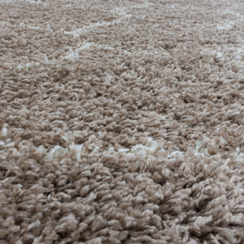 Ayyildiz, Kusový koberec Salsa Shaggy 3201 beige kruh, 80x80 (priemer) kruh, béžová, obývacia izba