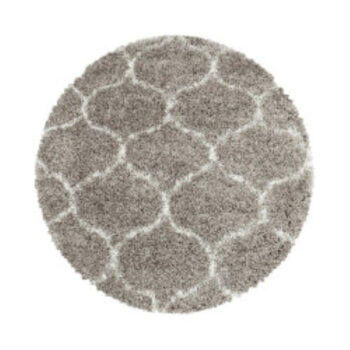 Ayyildiz, Kusový koberec Salsa Shaggy 3201 beige kruh, 80x80 (priemer) kruh, béžová, obývacia izba