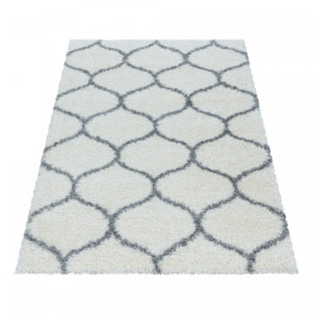 Ayyildiz, Kusový koberec Salsa Shaggy 3201 cream, 160x230, biela, obývacia izba