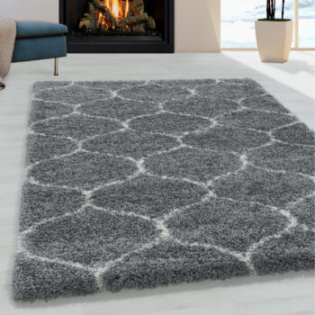 Ayyildiz, Kusový koberec Salsa Shaggy 3201 grey, 120x170, šedá, obývacia izba
