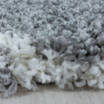 Ayyildiz, Kusový koberec Salsa Shaggy 3201 grey kruh, 160x160 (priemer) kruh, šedá, obývacia izba
