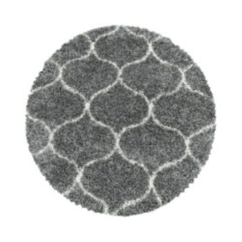 Ayyildiz, Kusový koberec Salsa Shaggy 3201 grey kruh, 80x80 (priemer) kruh, šedá, obývacia izba