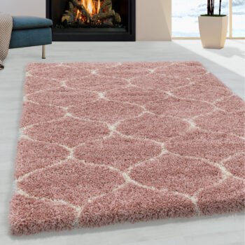 Ayyildiz, Kusový koberec Salsa Shaggy 3201 rose, 80x150, ružová, obývacia izba