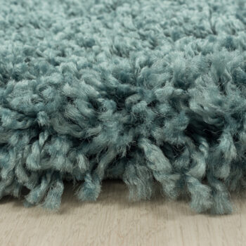 Ayyildiz, Kusový koberec Sydney Shaggy 3000 aqua kruh, 80x80 (priemer) kruh, modrá, obývacia izba