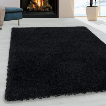 Ayyildiz, Kusový koberec Sydney Shaggy 3000 black, 300x400, čierna, obývacia izba