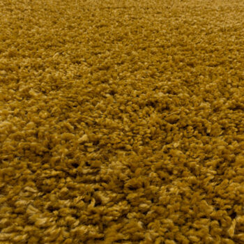 Ayyildiz, Kusový koberec Sydney Shaggy 3000 gold kruh, 160x160 (priemer) kruh, žltá, obývacia izba