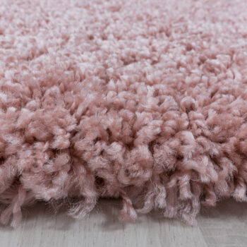 Ayyildiz, Kusový koberec Sydney Shaggy 3000 rose kruh, 160x160 (priemer) kruh, ružová, obývacia izba