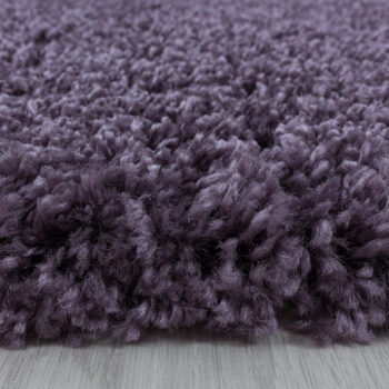Ayyildiz, Kusový koberec Sydney Shaggy 3000 violett kruh, 80x80 (priemer) kruh, fialová, obývacia izba