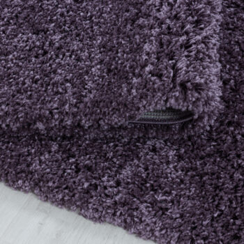 Ayyildiz, Kusový koberec Sydney Shaggy 3000 violett kruh, 80x80 (priemer) kruh, fialová, obývacia izba