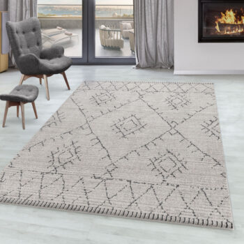 Ayyildiz, Kusový koberec Taznaxt 5101 Beige, 80x150, béžová, obývacia izba