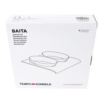 Predstavujeme vám elegantnú servírovaciu misku na podnose Baita, ktorá je dokonalým doplnkom pre každú modernú domácnosť. Táto sada obsahuje dve misky vyrobené z kvalitnej dolomitovej keramiky, ktorá zaručuje ich dlhú životnosť a odolnosť. Vďaka svojmu čierno-bielemu lesklému prevedeniu sa stane…