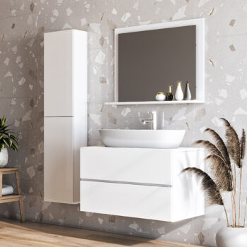 Kúpeľňová skrinka pod umývadlo BALETA S80 je jednoduchý a veľmi elegantný prvok nábytku do Vašej kúpeľne. Tento netradičný kúsok je obohatený o pár jedinečných vlastností. Prvou je fakt, že skrinka je závesná a tak opticky zväčšuje priestor, a samozrejme uľačuje vykon čistenia v kúpeľni, keďže…