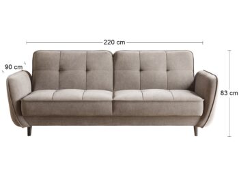 Praktický a pohodlný nábytok, ktorý nezaberie veľa miesta a zároveň bude miestom pre oddych a relax, sa môže stať súčasťou aj Vašej domácnosti v podobe rozkladacej pohovky s úložným priestorom BALTINO. Elegancia a štýl sedačky je ešte viac podškrtnutá vysokými drevenými nožičkami čiernej farby,…