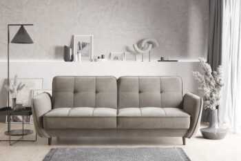 Praktický a pohodlný nábytok, ktorý nezaberie veľa miesta a zároveň bude miestom pre oddych a relax, sa môže stať súčasťou aj Vašej domácnosti v podobe rozkladacej pohovky s úložným priestorom BALTINO. Elegancia a štýl sedačky je ešte viac podškrtnutá vysokými drevenými nožičkami čiernej farby,…