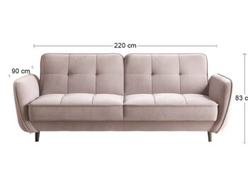 Praktický a pohodlný nábytok, ktorý nezaberie veľa miesta a zároveň bude miestom pre oddych a relax, sa môže stať súčasťou aj Vašej domácnosti v podobe rozkladacej pohovky s úložným priestorom BALTINO. Elegancia a štýl sedačky je ešte viac podškrtnutá vysokými drevenými nožičkami čiernej farby,…