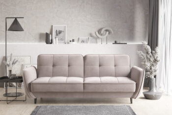 Praktický a pohodlný nábytok, ktorý nezaberie veľa miesta a zároveň bude miestom pre oddych a relax, sa môže stať súčasťou aj Vašej domácnosti v podobe rozkladacej pohovky s úložným priestorom BALTINO. Elegancia a štýl sedačky je ešte viac podškrtnutá vysokými drevenými nožičkami čiernej farby,…