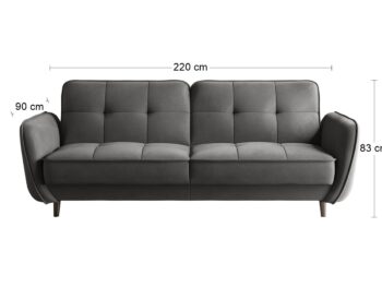 Praktický a pohodlný nábytok, ktorý nezaberie veľa miesta a zároveň bude miestom pre oddych a relax, sa môže stať súčasťou aj Vašej domácnosti v podobe rozkladacej pohovky s úložným priestorom BALTINO. Elegancia a štýl sedačky je ešte viac podškrtnutá vysokými drevenými nožičkami čiernej farby,…