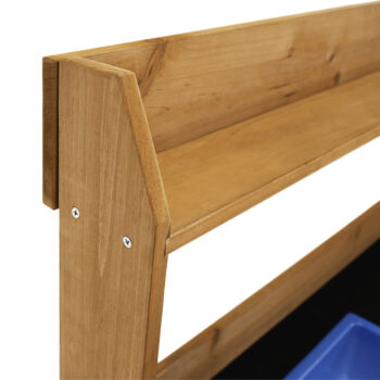 KONDELA Bardy záhradný pracovný stôl s umývadlom hnedá – Obrázok 11