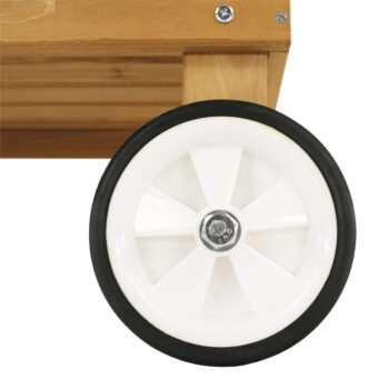 KONDELA Bardy záhradný pracovný stôl s umývadlom hnedá – Obrázok 8