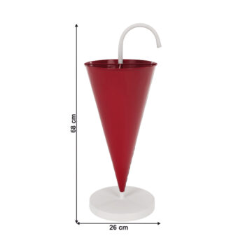 Predstavujeme vám Kovový stojan na dáždniky Barko v elegantnej kombinácii červenej a bielej farby, ktorý je ideálnym doplnkom pre váš interiér. Tento moderný stojan je navrhnutý tak, aby nielen plnil svoju funkciu, ale aj pridal štýlový akcent do vašej predsiene či kancelárie.