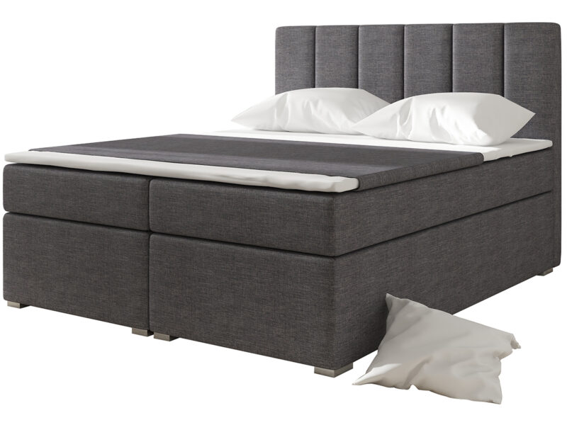 NABBI Barmo 160 čalúnená manželská posteľ s úložným priestorom sivá Manželská posteľ BARMO 160 je vyrobená v modernom dizajne a je ako stvorená pre milovníkov netradičných a zároveň dizajnových kúskov. Hitom dnešnej doby sú práve postele typu boxspring, ktoré pozostávajú z odolných, veľmi pohodlných matracov s bonelovými pružinami, pričom výška matraca je 20 cm.…