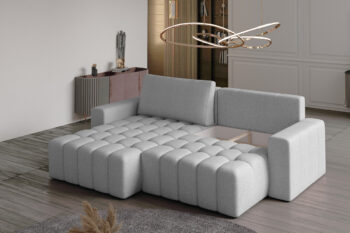 Sedačka BARON patrí svojimi rozmermi medzi menšie rohové sedačky. Napriek tomu je to dominantný kúsok nábytku, ktorý  zaujme na prvý pohľad a stane sa ozdobou každej miestnosti. Štýlové prešívanie sedacej časti vytvára unikátny výrazný vzor, ktorý zjemňujú ladné jednoduché tvary opierky chrbta a rúk.Oceníte úložný priestor ale aj možnosť rozkladu, vďaka čomu si vytvoríte spaciu plochu 195 x 125 cm, vhodnú na príležitostné spanie. DL mechanizmus zabezpečí jednoduchú manipuláciu pri rozklade sedačky. Sedacia časť je vyrobená v kombinácii vlnovcovej pružiny  a peny. Touto kombináciou získate pohodlný priestor pre sedenie či leňošenie. Hustota HR peny sedadla aj opierok je T2540.Sedačka je vyrobená v ľavom prevedení rohu. Je celočalúnená, vhodná aj na umiestnenie v priestore. Na čalúnenie je použitá kvalitná látka Mat Velvet 75. Celkové rozmery (š/v/h): 245 x 85 x 160 cm. Výška sedačky bez opierkových vankúšov je 74 cm. Hĺbka sedenia 79 cm, výška sedenia 40 cm.V našej ponuke nájdete túto sedačku aj v opačnom prevedení rohu ako aj v ďalších módnych a štýlových farbách.