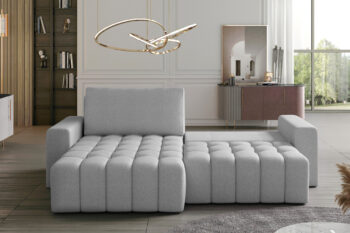 Sedačka BARON patrí svojimi rozmermi medzi menšie rohové sedačky. Napriek tomu je to dominantný kúsok nábytku, ktorý  zaujme na prvý pohľad a stane sa ozdobou každej miestnosti. Štýlové prešívanie sedacej časti vytvára unikátny výrazný vzor, ktorý zjemňujú ladné jednoduché tvary opierky chrbta a rúk.Oceníte úložný priestor ale aj možnosť rozkladu, vďaka čomu si vytvoríte spaciu plochu 195 x 125 cm, vhodnú na príležitostné spanie. DL mechanizmus zabezpečí jednoduchú manipuláciu pri rozklade sedačky. Sedacia časť je vyrobená v kombinácii vlnovcovej pružiny  a peny. Touto kombináciou získate pohodlný priestor pre sedenie či leňošenie. Hustota HR peny sedadla aj opierok je T2540.Sedačka je vyrobená v ľavom prevedení rohu. Je celočalúnená, vhodná aj na umiestnenie v priestore. Na čalúnenie je použitá kvalitná látka Monolith 29. Celkové rozmery (š/v/h): 245 x 85 x 160 cm. Výška sedačky bez opierkových vankúšov je 74 cm. Hĺbka sedenia 79 cm, výška sedenia 40 cm.V našej ponuke nájdete túto sedačku aj v opačnom prevedení rohu ako aj v ďalších módnych a štýlových farbách.