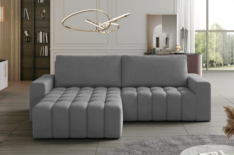 BARON 15 rohová sedačka, Monolith 84, ľavý roh Sedačka BARON patrí svojimi rozmermi medzi menšie rohové sedačky. Napriek tomu je to dominantný kúsok nábytku, ktorý zaujme na prvý pohľad a stane sa ozdobou každej miestnosti. Štýlové prešívanie sedacej časti vytvára unikátny výrazný vzor, ktorý zjemňujú ladné jednoduché tvary opierky chrbta a rúk.Oceníte úložný priestor ale aj možnosť rozkladu, vďaka čomu si vytvoríte spaciu plochu 195 x 125 cm, vhodnú na príležitostné spanie. DL mechanizmus zabezpečí jednoduchú manipuláciu pri rozklade sedačky. Sedacia časť je vyrobená v kombinácii vlnovcovej pružiny a peny. Touto kombináciou získate pohodlný priestor pre sedenie či leňošenie. Hustota HR peny sedadla aj opierok je T2540.Sedačka je vyrobená v ľavom prevedení rohu. Je celočalúnená, vhodná aj na umiestnenie v priestore. Na čalúnenie je použitá kvalitná látka Monolith 84. Celkové rozmery (š/v/h): 245 x 85 x 160 cm. Výška sedačky bez opierkových vankúšov je 74 cm. Hĺbka sedenia 79 cm, výška sedenia 40 cm.V našej ponuke nájdete túto sedačku aj v opačnom prevedení rohu ako aj v ďalších módnych a štýlových farbách.