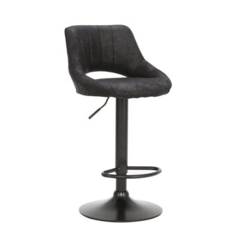 Vychutnajte si večeru, drink či dezert v pohodlnej barovej stoličke LORASA. Rozmery stoličky sú (ŠxHxV): 46x48x84-105 cm. Čierna látka s efektom brúsenej kože robí zo stoličky dizajnérsky kúsok, ktorý dodá šmrnc každému interiéru. Kovová výškovo nastaviteľná noha Vám umožní prispôsobiť si stoličku…