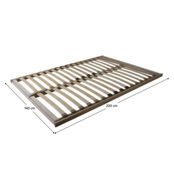 KONDELA Basic Flex Front vyklápací lamelový rošt 140x200 cm prírodná – Obrázok 2