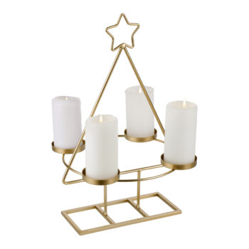 Predstavujeme vám elegantný Kovový adventný veniec Basil v zlatej farbe, ktorý je ideálnym doplnkom pre váš interiér počas sviatočného obdobia. Tento moderný veniec je vyrobený z kvalitného kovu, čo mu dodáva nielen štýlový vzhľad, ale aj dlhú životnosť. S výškou 47,5 cm…