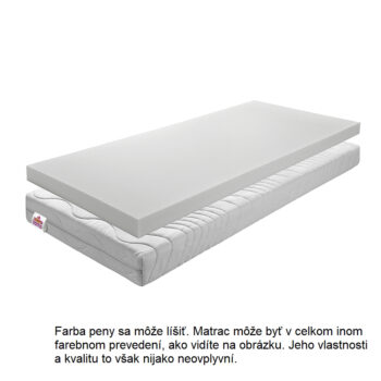 Kvalitný a ničím nerušený spánok je to, po čom túži hádam každý. Vaše túžby Vám pomôže splniť obojstranný penový matrac BE ELISSE 90x194 cm. Je to penový matrac, ktorý je zložený z monobloku PUR peny. Je obojstranný a obe strany sú rovnako stredne tvrdé. PUR pena je často využívaná a obľúbená pri…