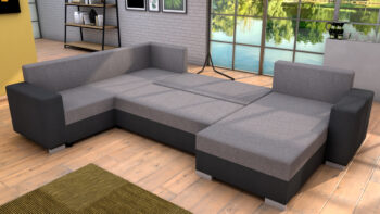 Rohová sedačka U s rozkladom Belen New Roh U L/P v elegantnej tmavosivej a sivej farbe je ideálnym riešením pre moderné interiéry. Táto sedačka značky KONDELA ponúka nielen štýlový vzhľad, ale aj praktické funkcie, ktoré ocení každá domácnosť. Je vyrobená z kvalitnej látky, ktorá zaručuje dlhú…