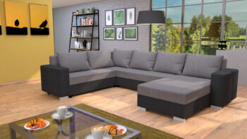 Rohová sedačka U s rozkladom Belen New Roh U L/P v elegantnej tmavosivej a sivej farbe je ideálnym riešením pre moderné interiéry. Táto sedačka značky KONDELA ponúka nielen štýlový vzhľad, ale aj praktické funkcie, ktoré ocení každá domácnosť. Je vyrobená z kvalitnej látky, ktorá zaručuje dlhú…