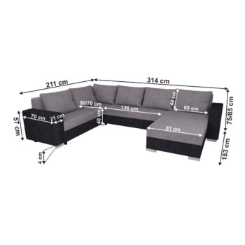 Rohová sedačka U s rozkladom Belen New Roh U L/P v elegantnej tmavosivej a sivej farbe je ideálnym riešením pre moderné interiéry. Táto sedačka značky KONDELA ponúka nielen štýlový vzhľad, ale aj praktické funkcie, ktoré ocení každá domácnosť. Je vyrobená z kvalitnej látky, ktorá zaručuje dlhú…