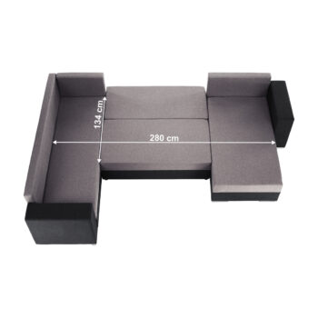 Rohová sedačka U s rozkladom Belen New Roh U L/P v elegantnej tmavosivej a sivej farbe je ideálnym riešením pre moderné interiéry. Táto sedačka značky KONDELA ponúka nielen štýlový vzhľad, ale aj praktické funkcie, ktoré ocení každá domácnosť. Je vyrobená z kvalitnej látky, ktorá zaručuje dlhú…