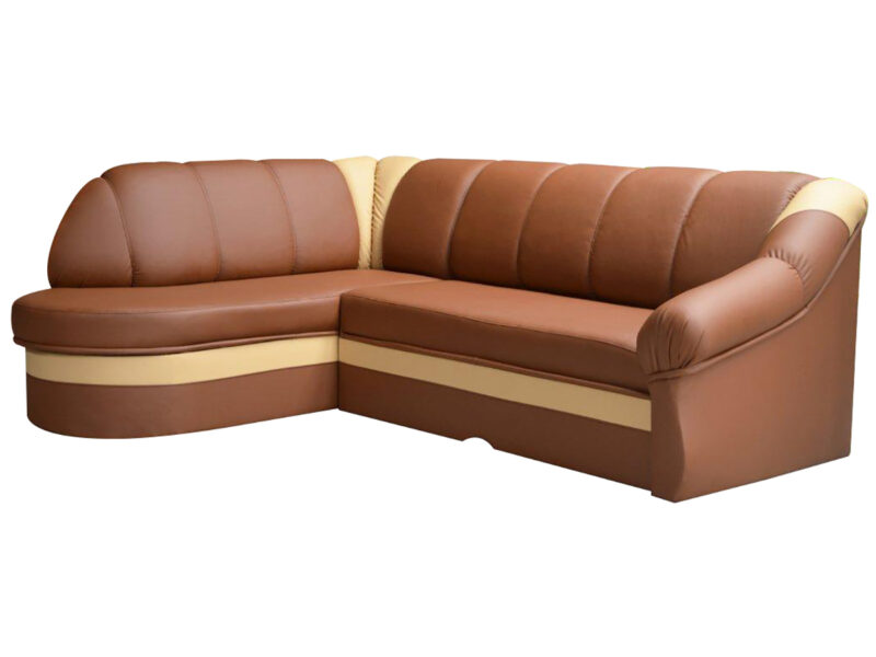 BELLUNO-L-ROHOVA-SEDACKA-HNEDA-SOFT-15-KREMOVA-SOFT-18-NABBI-1 NABBI Belluno L rohová sedačka s rozkladom a úložným priestorom hnedá / krémová – Obrázok 1