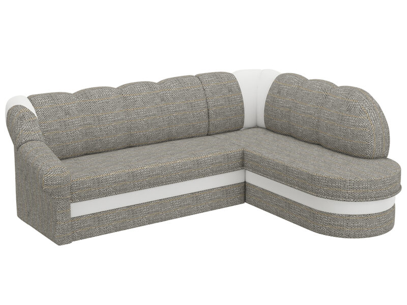 BELLUNO-P-ROHOVA-SEDACKA-SIVA-BERLIN-01-BIELA-SOFT-17-NABBI-1 NABBI Belluno P rohová sedačka s rozkladom a úložným priestorom sivá / biela – Obrázok 1