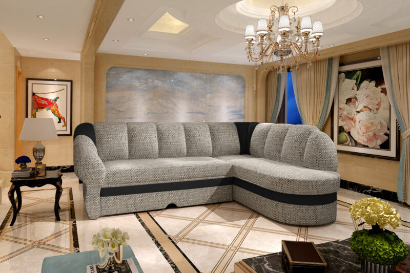 BENTANO rohová sedačka Berlin 01/ Soft 11 pravá Moderná rozkladacia rohová sedačka BENTANO je v elegantnom a štýlovom prevedení. Je vhodná do rôznych typov interiérov.Sedačka je vyrobená z kvalitnej vlnovcovej pružiny v spojení s PUR penou. Farebné prevedenie sedačky: BERLIN 01 (poťahová látka) / SOFT 11 - ekokoža.Sedačka má funkciu rozkladu, čím poskytuje spaciu plochu o veľkosti: 195 x 125 cm. Je určená na príležitostné spanie. K dispozícií máte aj priestranný úložný priestor.Výška sedu je 45 cm, hĺbka sedu 51 cm.Celkové rozmery (š,v,h): 250 x 180 x 85 cm.Sedačka je v pravom prevedení rohu. V ponuke je aj v ľavom prevedení rohu.Dodávame v demontovanom stave.