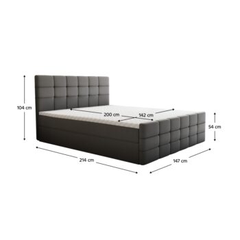Čalúnená manželská posteľ s matracom Best 140 v elegantnej sivej farbe je ideálnym riešením pre moderné interiéry. Táto posteľ, vyrobená z kvalitnej látky, ponúka nielen štýlový vzhľad, ale aj praktické funkcie. S rozmermi plochy na spanie 140 x 200 cm poskytuje dostatok priestoru pre pohodlný…