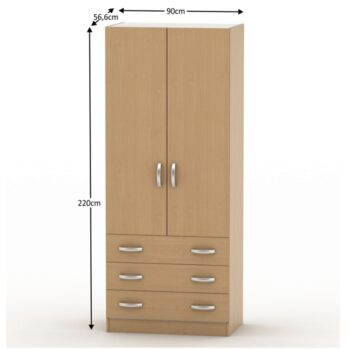 Šatníková skriňa so zásuvkami Betty New 2 BE02-001-00 v elegantnom bukovom prevedení je ideálnym riešením pre tých, ktorí hľadajú praktický a moderný úložný priestor do svojho interiéru. Táto skriňa je navrhnutá tak, aby spĺňala všetky vaše potreby na uskladnenie oblečenia…