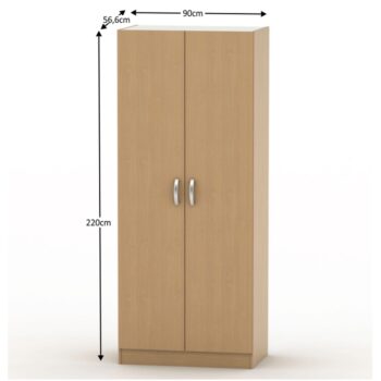 Dvojdverová šatníková skriňa Betty New 2 BE02-002-00 v elegantnom bukovom prevedení je ideálnym riešením pre tých, ktorí hľadajú praktický a moderný úložný priestor do svojho interiéru. Táto skriňa je vyrobená z kvalitného laminovaného DTD materiálu, ktorý zaručuje dlhú životnosť a odolnosť voči…