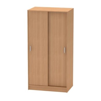 Šatníková skriňa s posuvnými dverami Betty New 4 BE04-001-00 v elegantnom bukovom prevedení je ideálnym riešením pre moderné interiéry. Táto skriňa, vyrobená z kvalitnej laminovanej DTD, ponúka praktické a estetické riešenie pre usporiadanie vášho oblečenia a doplnkov.