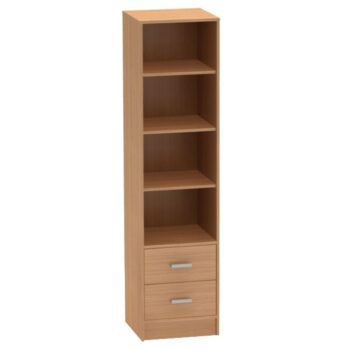 Regál so zásuvkami Betty New 4 BE04-011-00 v prevedení buk je ideálnym riešením pre tých, ktorí hľadajú praktický a moderný nábytok do interiéru. Tento regál od značky KONDELA ponúka elegantný dizajn s čistými líniami, ktorý sa hodí do rôznych typov miestností.